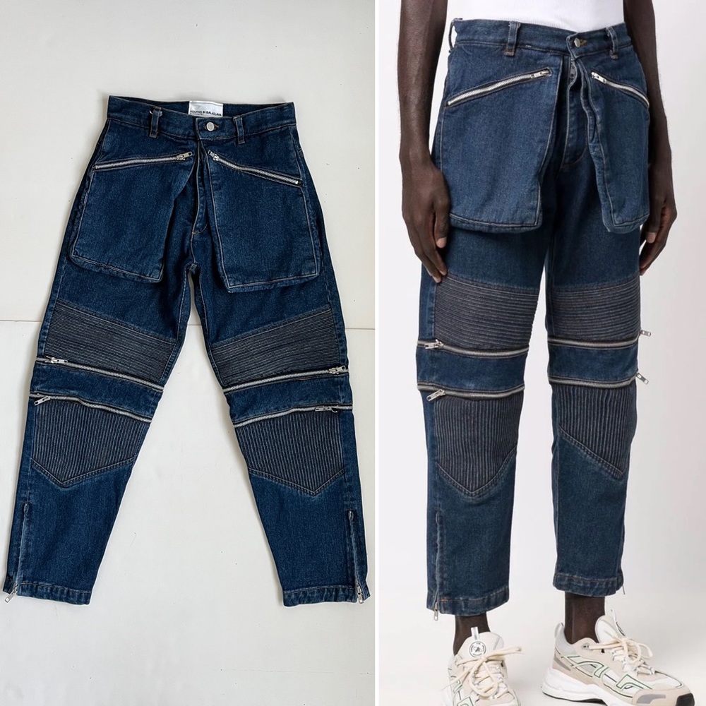 Youths In Balaclava Zip Jeans ,US 28R ,28 Inseam, Non-stretch, Detachable Length - Picture 2 of 14